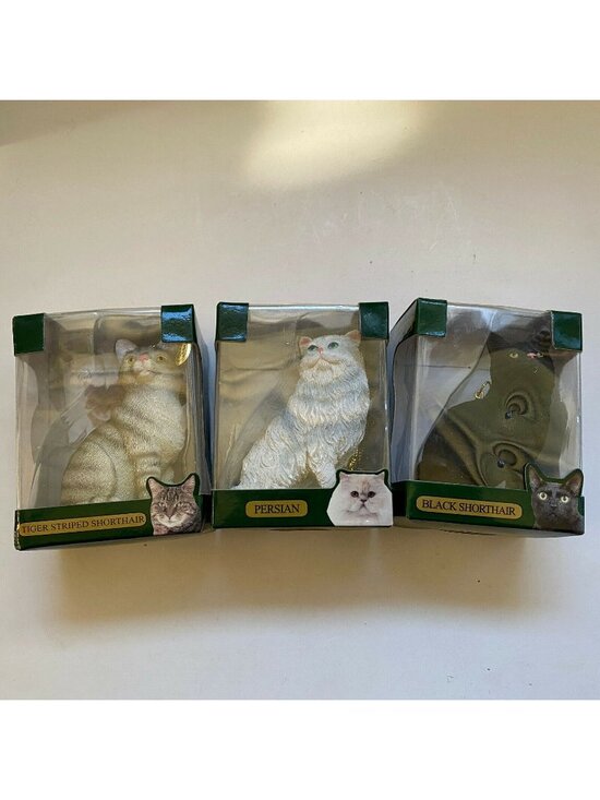 Unbranded Other - Limited Edition Collector's Series Cat Ornaments Lot of 3 Tiger Striped, Persian